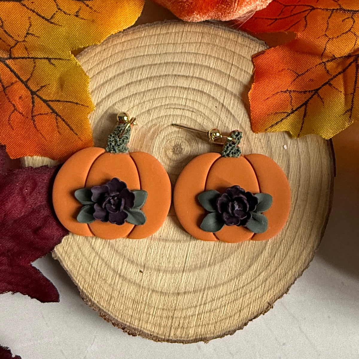 Pumpkin Blossom Earrings