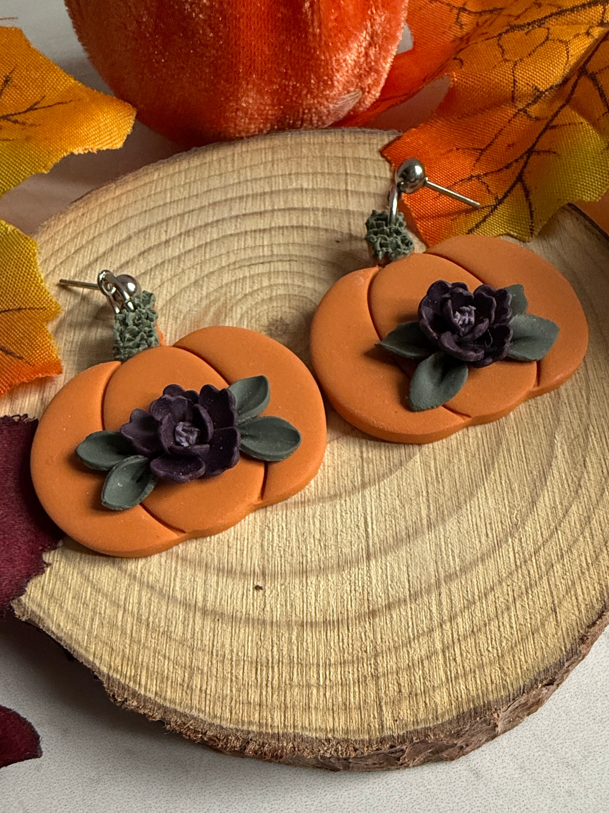 Pumpkin Blossom Earrings