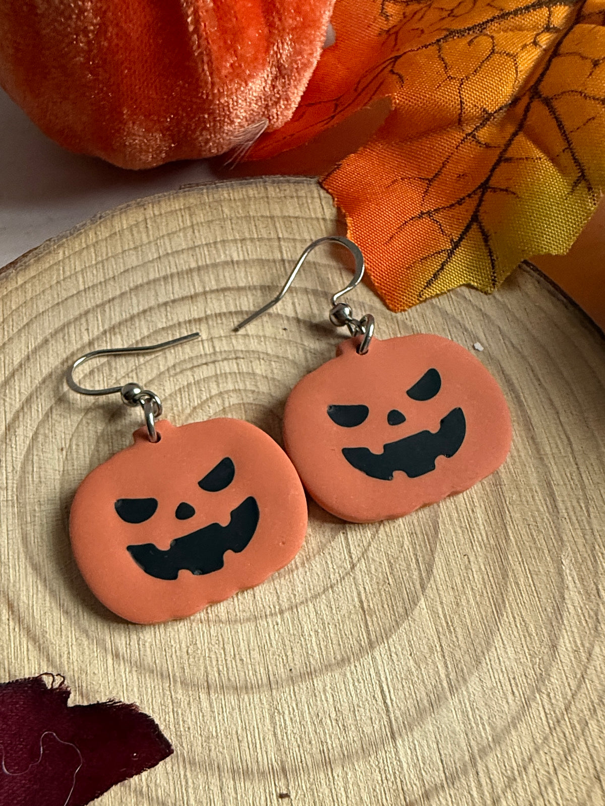 The Grumpy Pumpkin Earrings