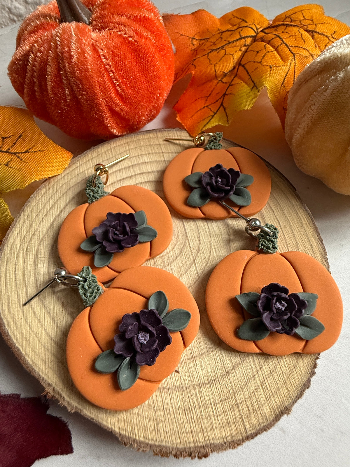 Pumpkin Blossom Earrings