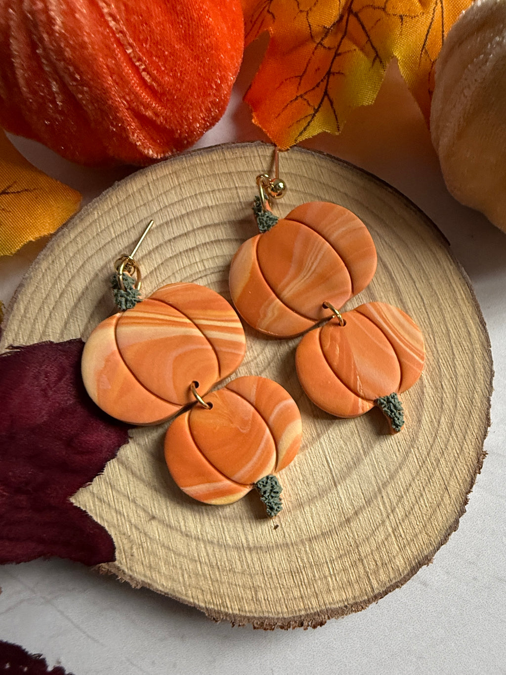 The Falling Pumpkin Earrings