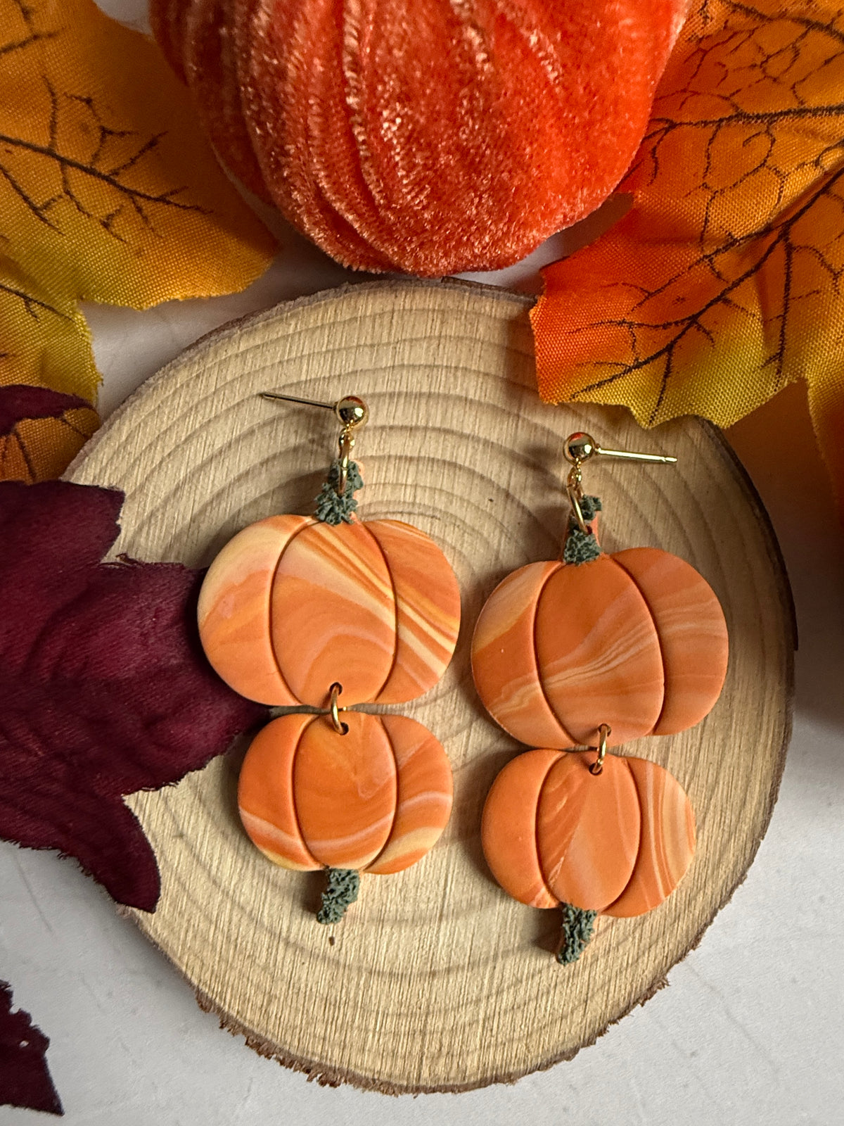 The Falling Pumpkin Earrings
