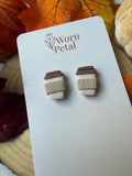 Coffee Lover Stud Earrings