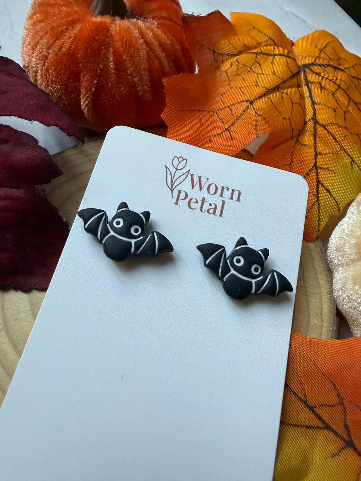 The Midnight Bat Stud Earrings