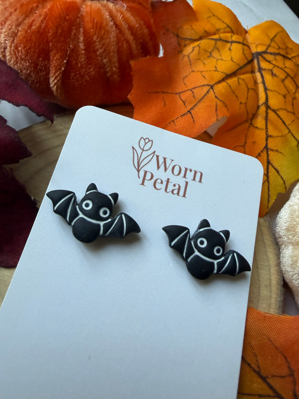 The Midnight Bat Stud Earrings