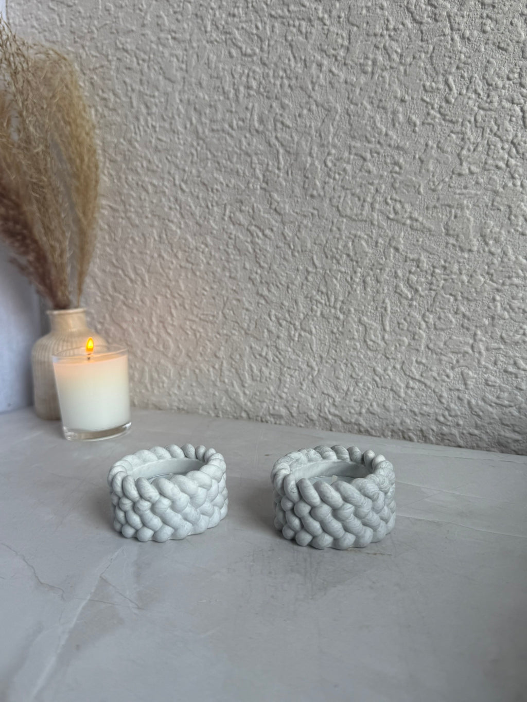 Willow Knot Tealight holders -  Set of 2
