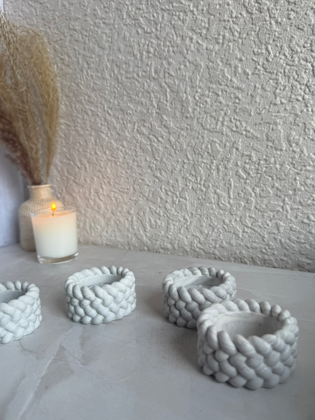 Willow Knot Tealight holders -  Set of 2