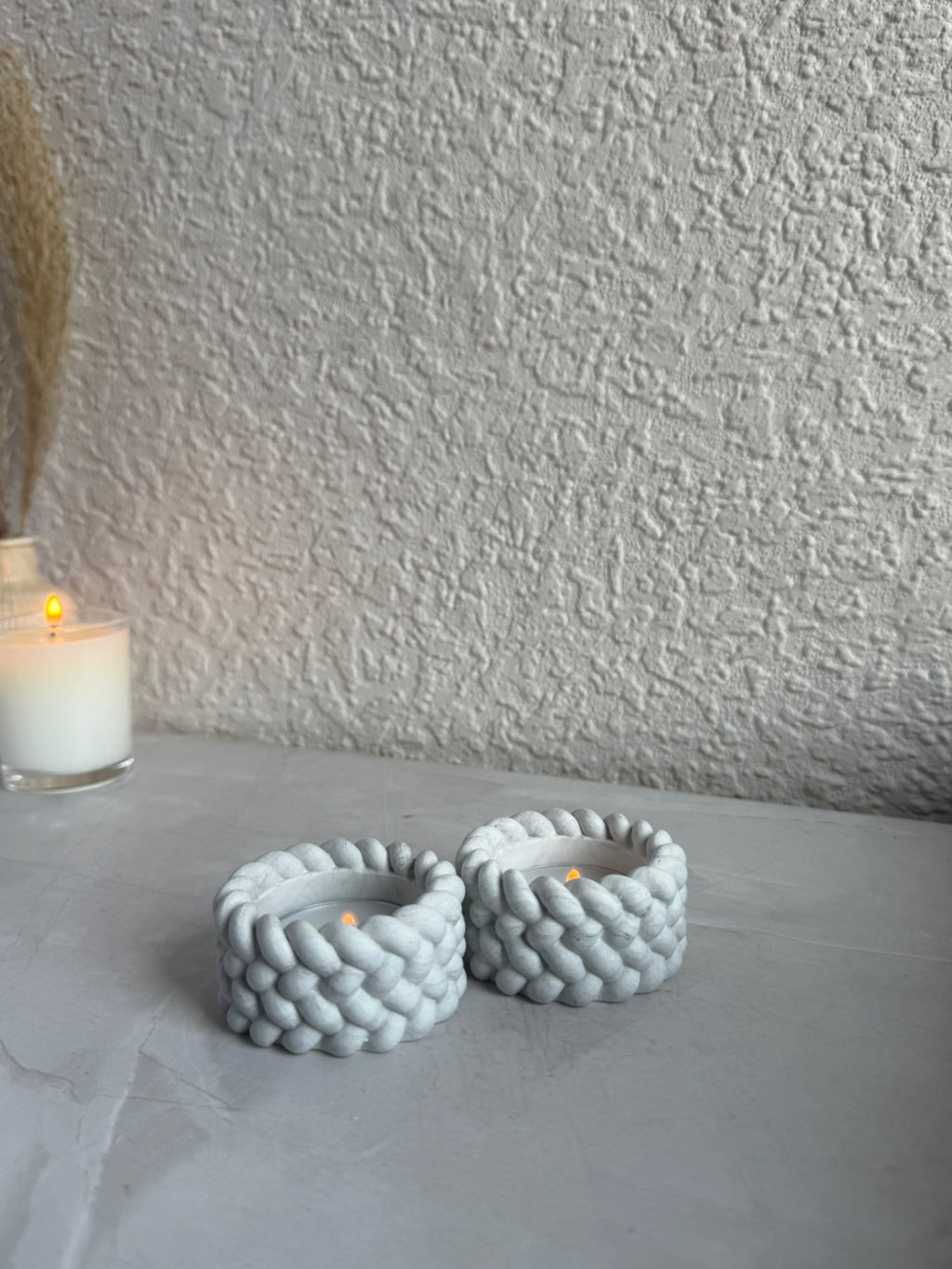 Willow Knot Tealight holders -  Set of 2