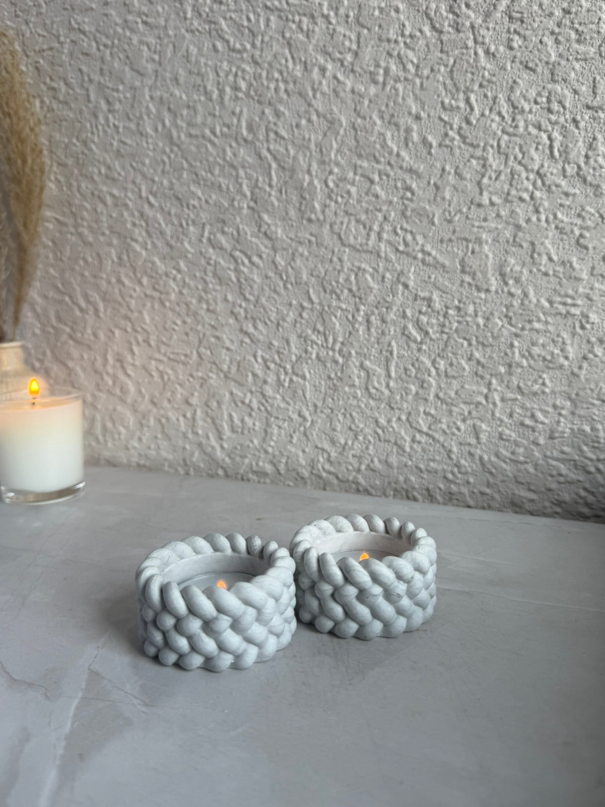 Willow Knot Tealight holders -  Set of 2