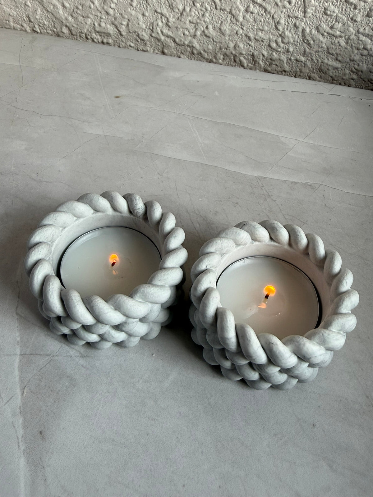 Willow Knot Tealight holders -  Set of 2