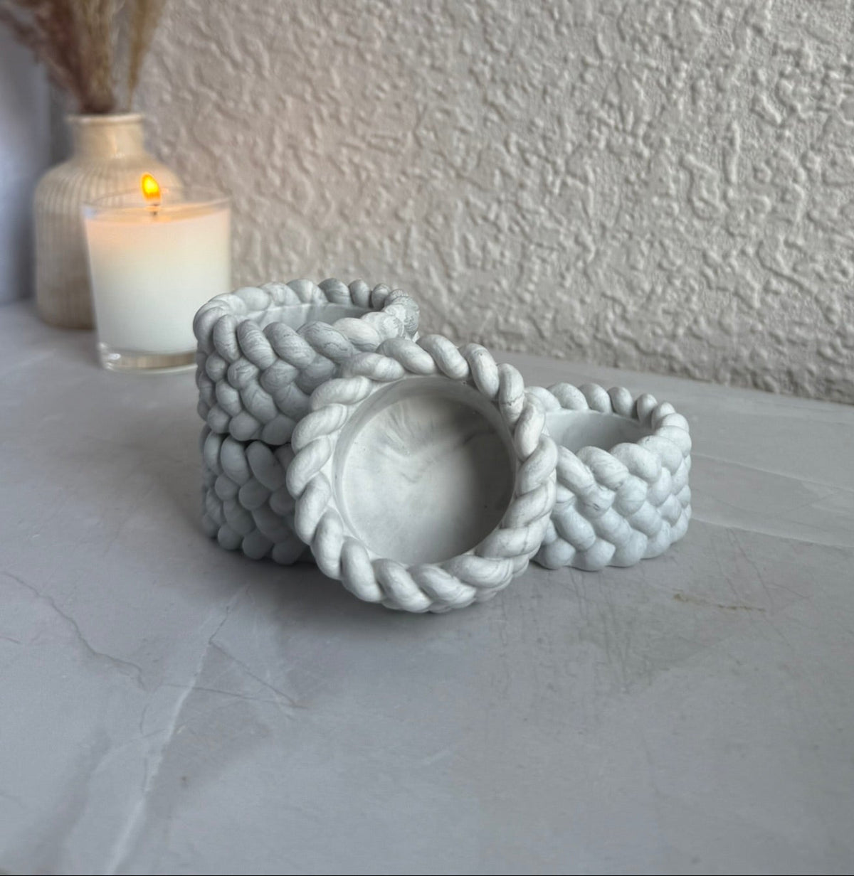 Willow Knot Tealight holders -  Set of 2