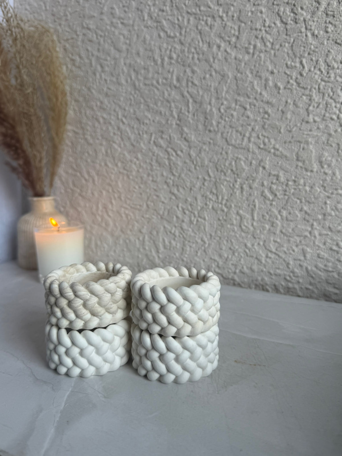 Willow Knot Tealight holders -  Set of 2