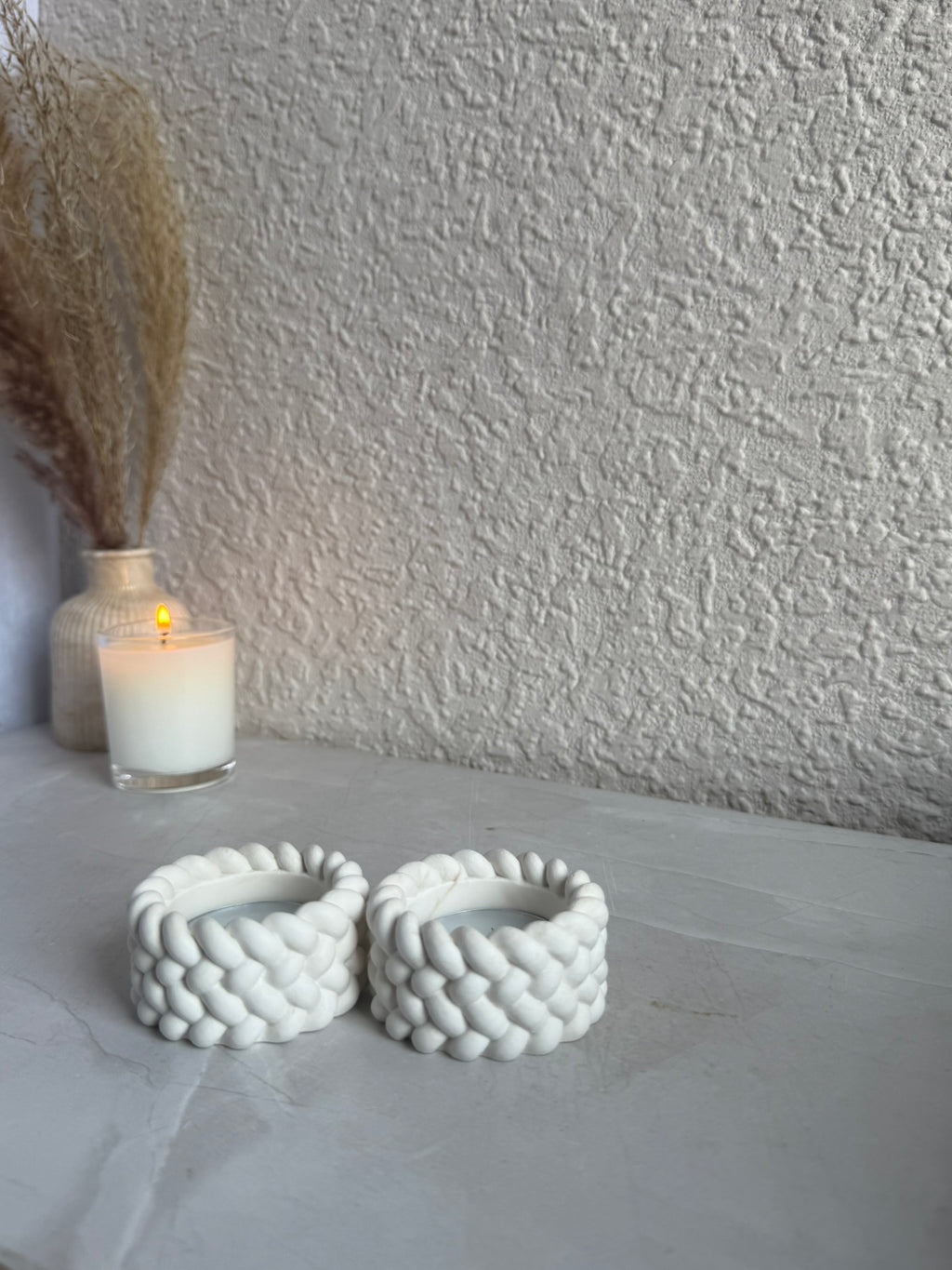 Willow Knot Tealight holders -  Set of 2