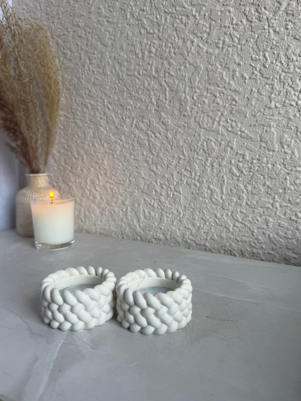 Willow Knot Tealight holders -  Set of 2