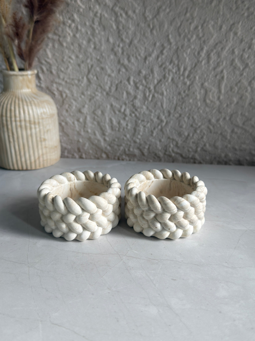 Willow Knot Tealight holders -  Set of 2